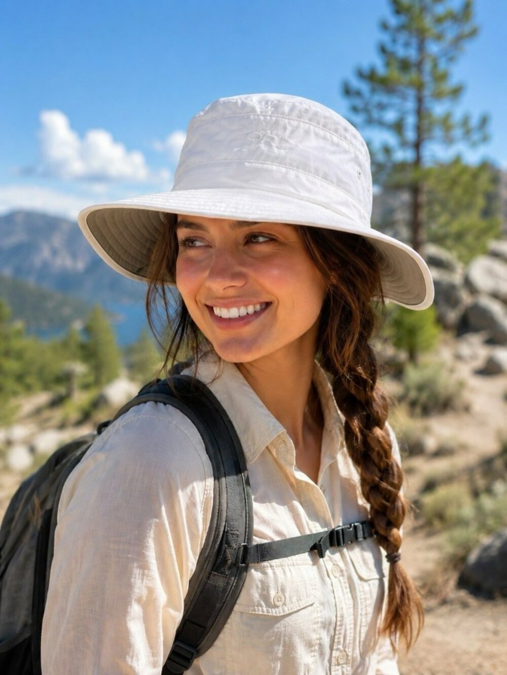 Outdoor Research Womens Solar Roller Sun Hat White Adjustable UPF 40+